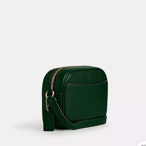 ⭐️NEW!⭐️COACH Mickey and Minnie on a sled, Green camera bag with ID holder - Picture 2 of 5